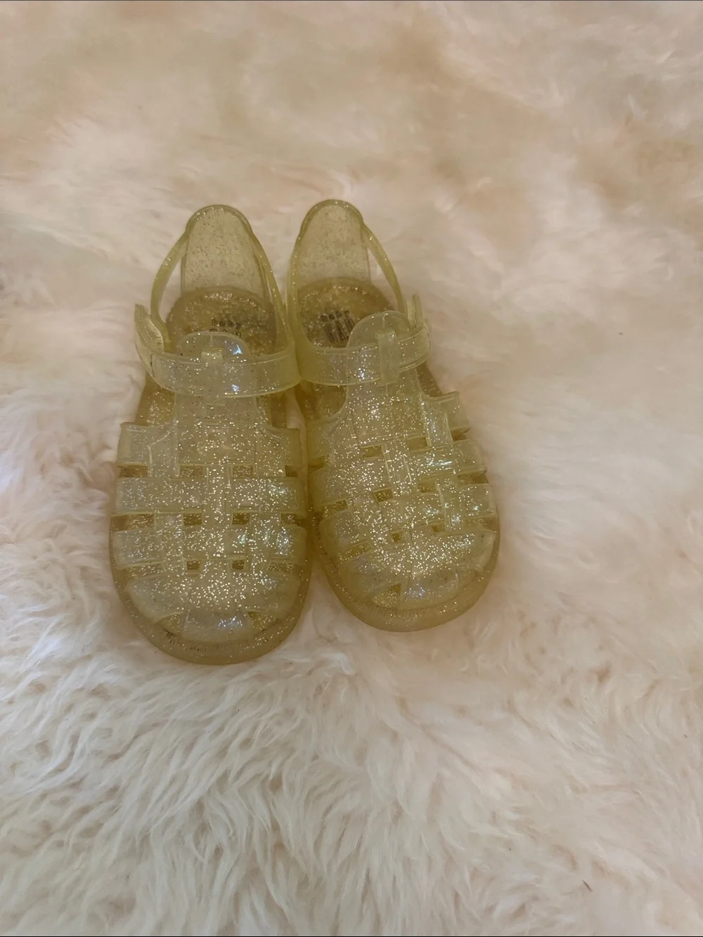 GAP Kids' Glitter Jelly Sandals - Yellow